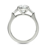 Load image into Gallery viewer, Emma Round Cut Trilogy 3 Stone 4 Prong Claw Set Engagement Ring Setting - Nivetta
