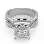 Load image into Gallery viewer, Erika Halo Pave 4 Prong Princess Cut Diamond Engagement Ring - Nivetta
