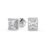 Load image into Gallery viewer, Erin Princess Cut Stud Earrings - Nivetta
