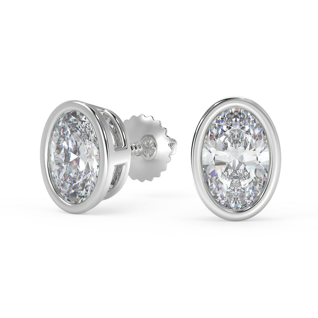 Estrella Oval Cut Earrings Stud - Nivetta