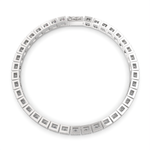 Load image into Gallery viewer, Eudoxia Princess Cut Diamond Tennis Bracelet Milgrain Bezel (8 ctw) - Nivetta
