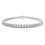 Load image into Gallery viewer, Eulalia Princess Cut Diamond Tennis Bracelet Prong Set (8 ctw) - Nivetta
