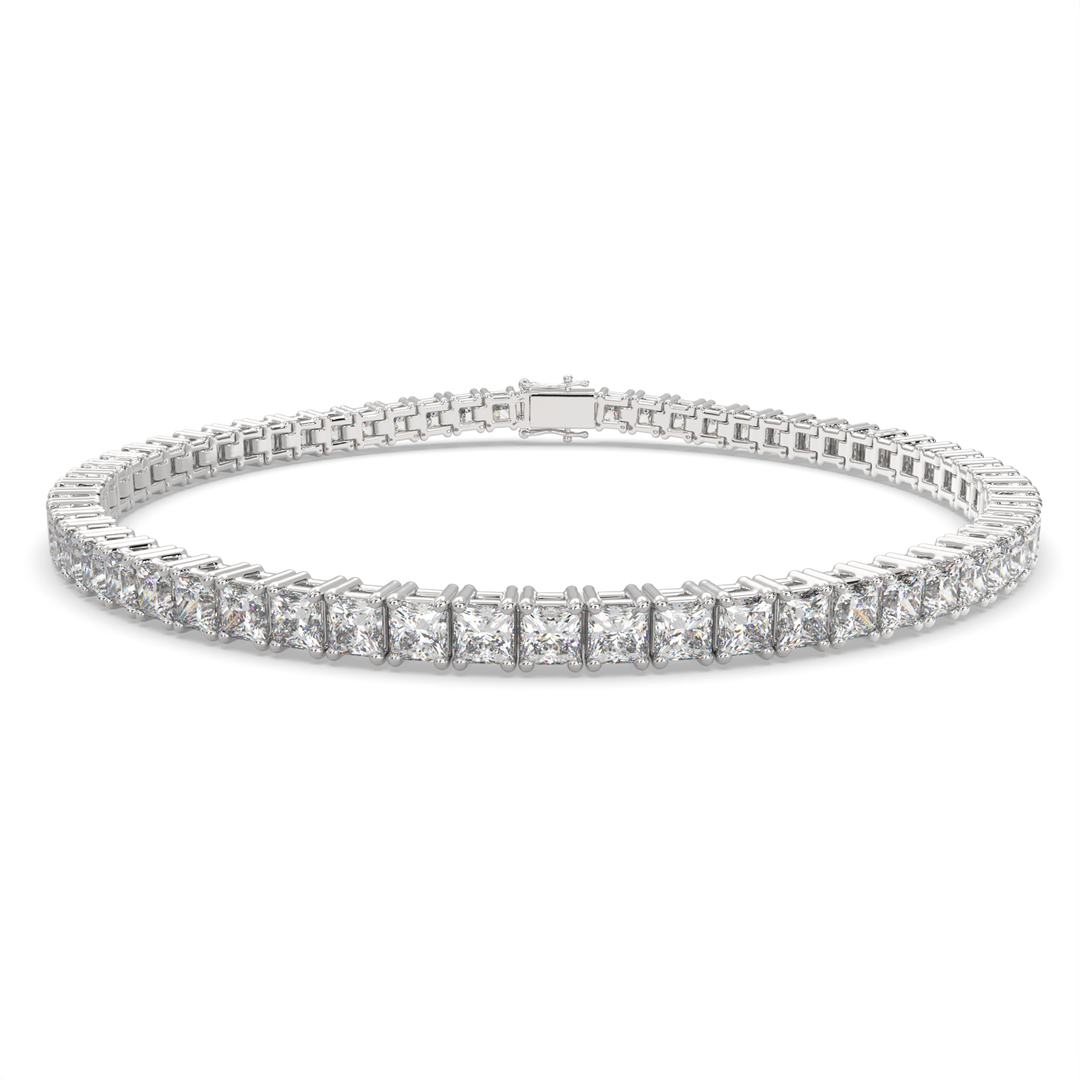 Eulalia Princess Cut Diamond Tennis Bracelet Prong Set (8 ctw) - Nivetta