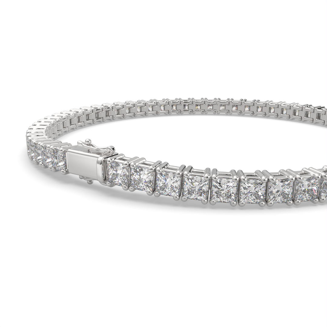 Eulalia Princess Cut Diamond Tennis Bracelet Prong Set (8 ctw) - Nivetta