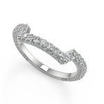 Load image into Gallery viewer, Eva 3 Row Pave Princess Cut Diamond Engagement Ring - Nivetta
