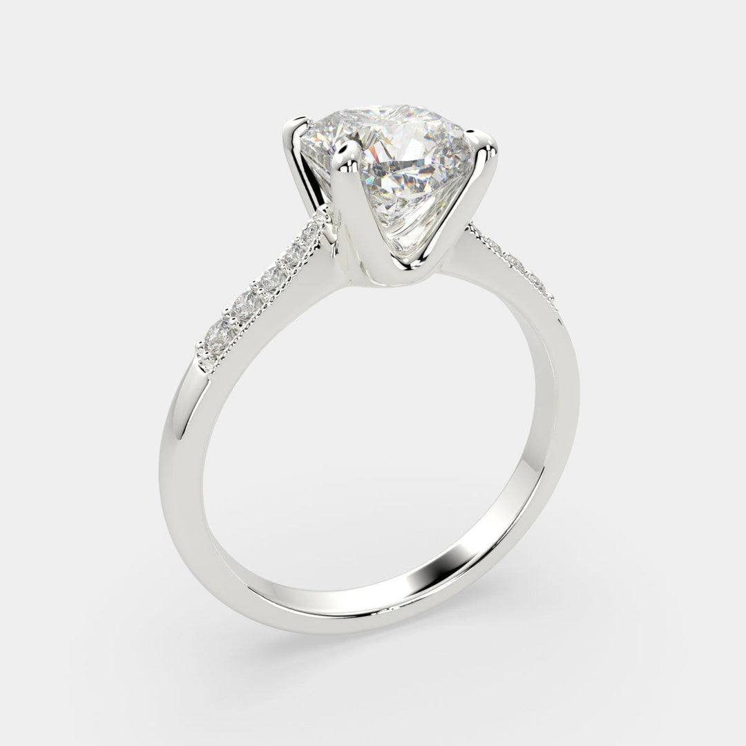 Federica Cushion Cut 4 Prong Engagement Ring Setting - Nivetta