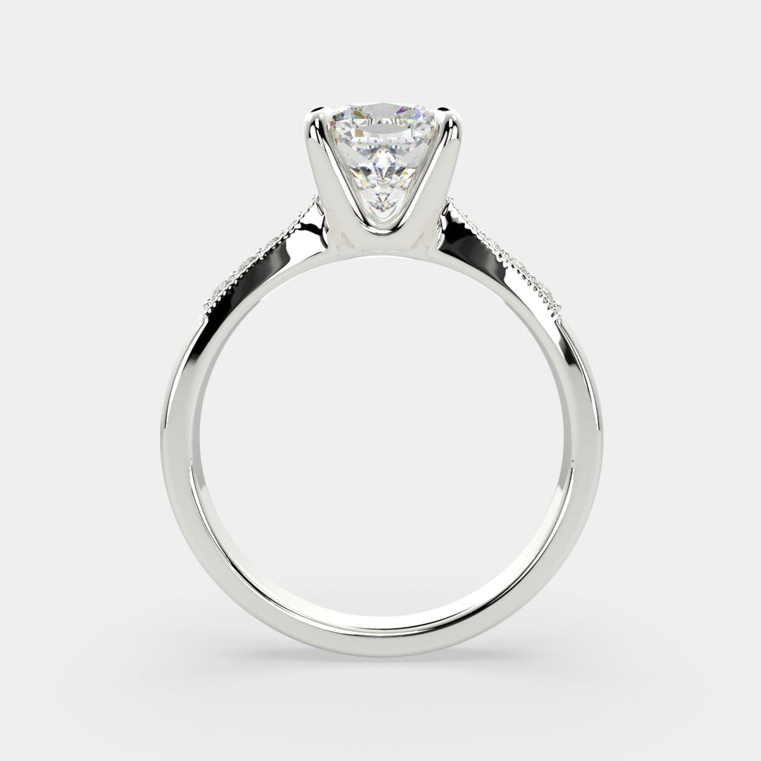 Federica Cushion Cut 4 Prong Engagement Ring Setting - Nivetta