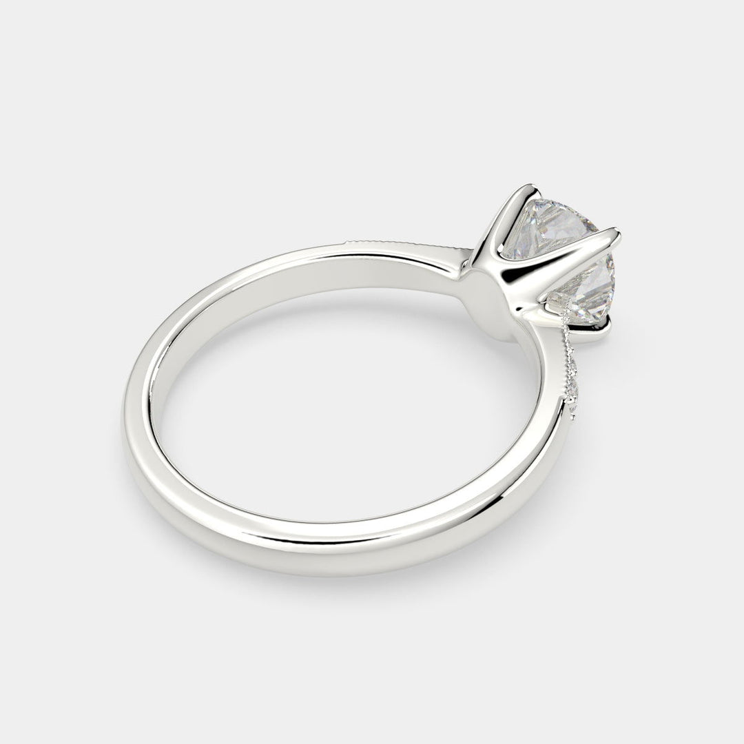 Federica Cushion Cut 4 Prong Engagement Ring Setting - Nivetta