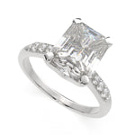 Load image into Gallery viewer, Federica Emerald Cut 4 Prong Engagement Ring Setting - Nivetta
