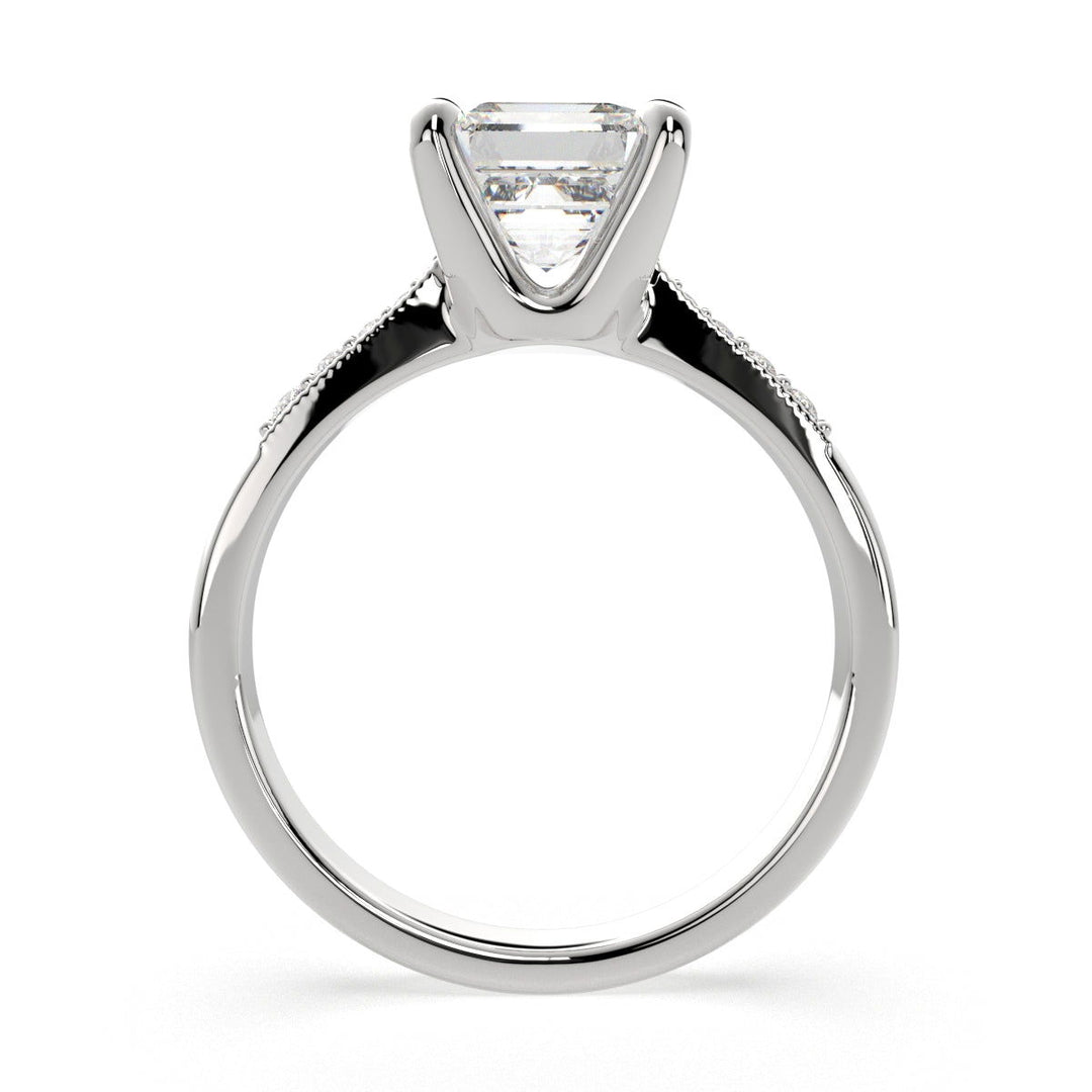 Federica Emerald Cut 4 Prong Engagement Ring Setting - Nivetta