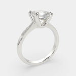 Load image into Gallery viewer, Federica Emerald Cut 4 Prong Engagement Ring Setting - Nivetta
