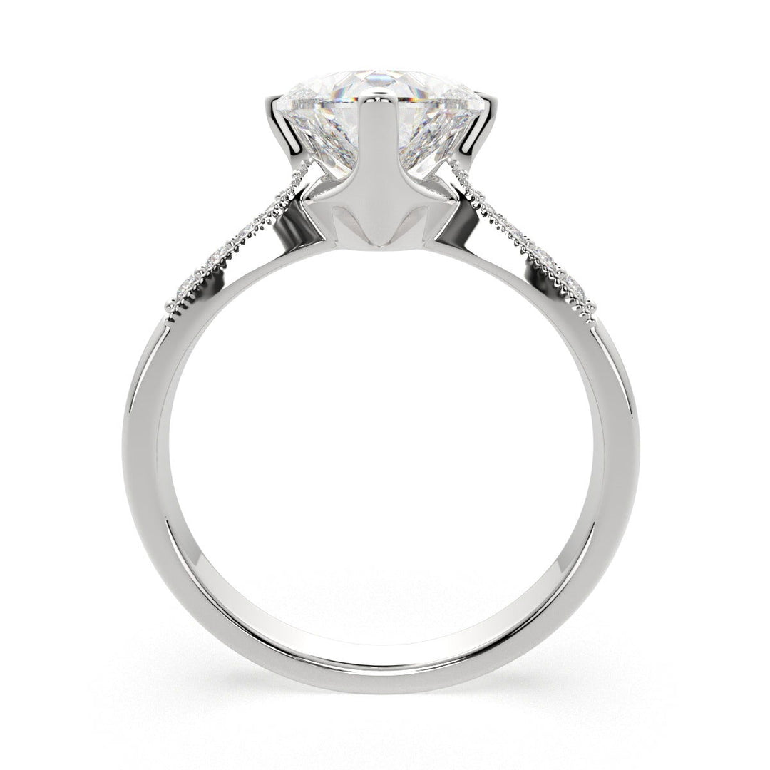 Federica Heart Cut 4 Prong Engagement Ring Setting - Nivetta