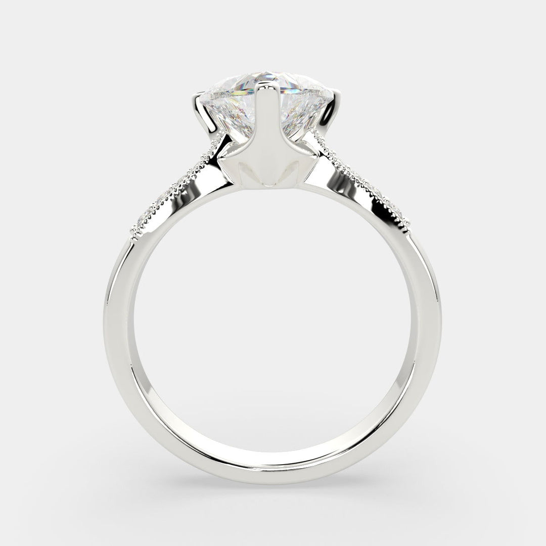 Federica Heart Cut 4 Prong Engagement Ring Setting - Nivetta