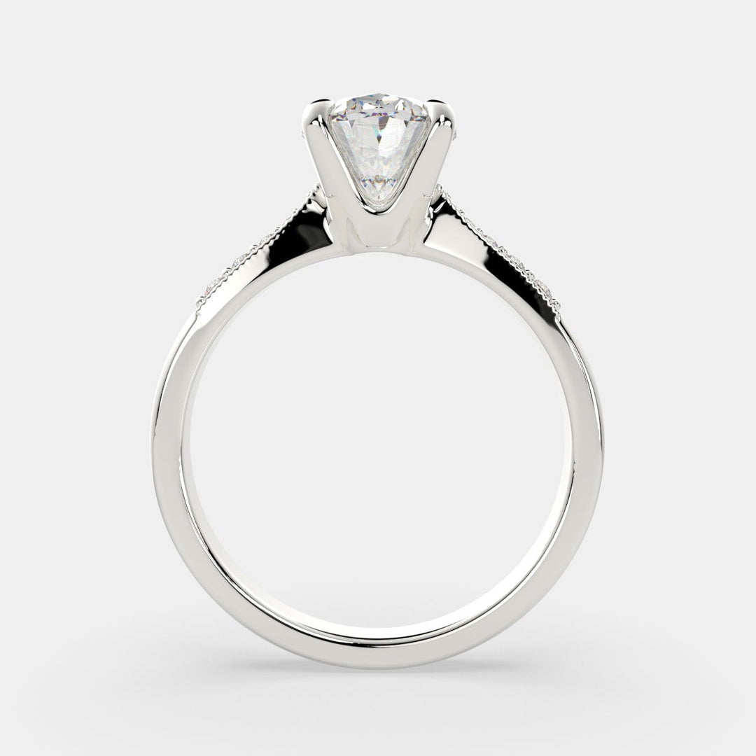 Federica Oval Cut 4 Prong Engagement Ring Setting - Nivetta