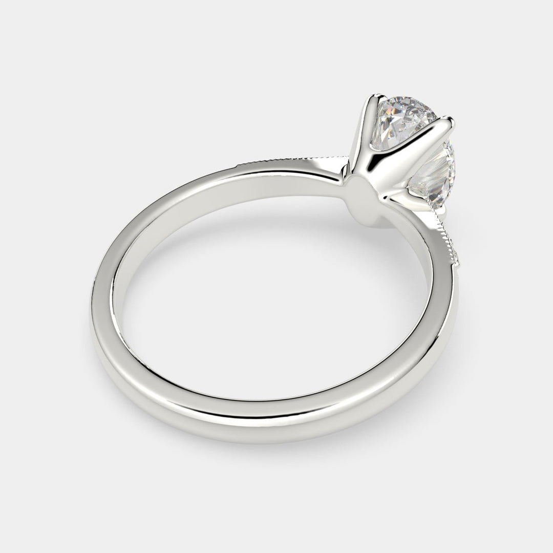 Federica Oval Cut 4 Prong Engagement Ring Setting - Nivetta