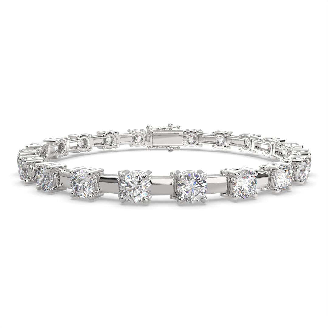 Florimel Round Cut Diamond Tennis Bracelet Prong Set (8 ctw) - Nivetta