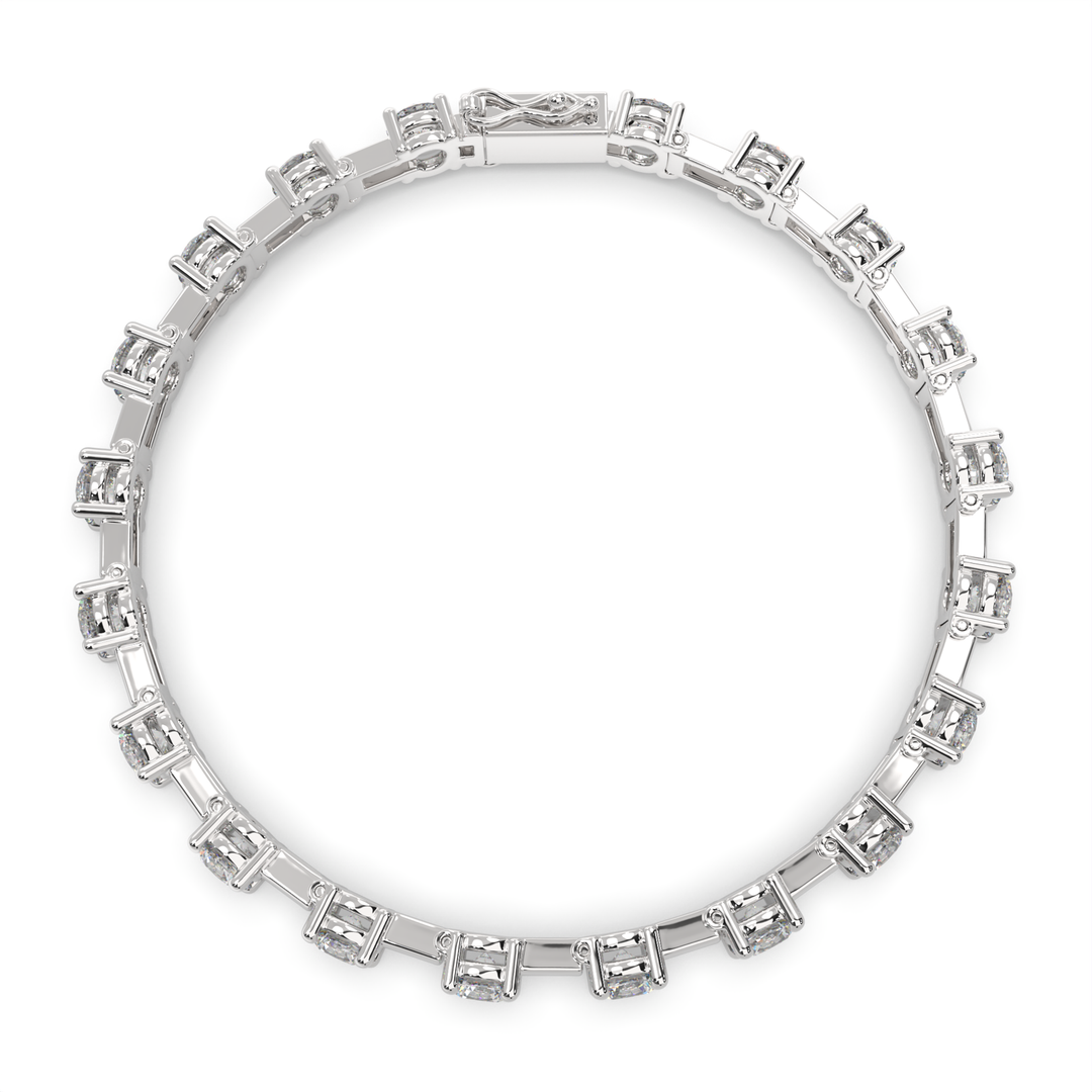 Florimel Round Cut Diamond Tennis Bracelet Prong Set (8 ctw) - Nivetta