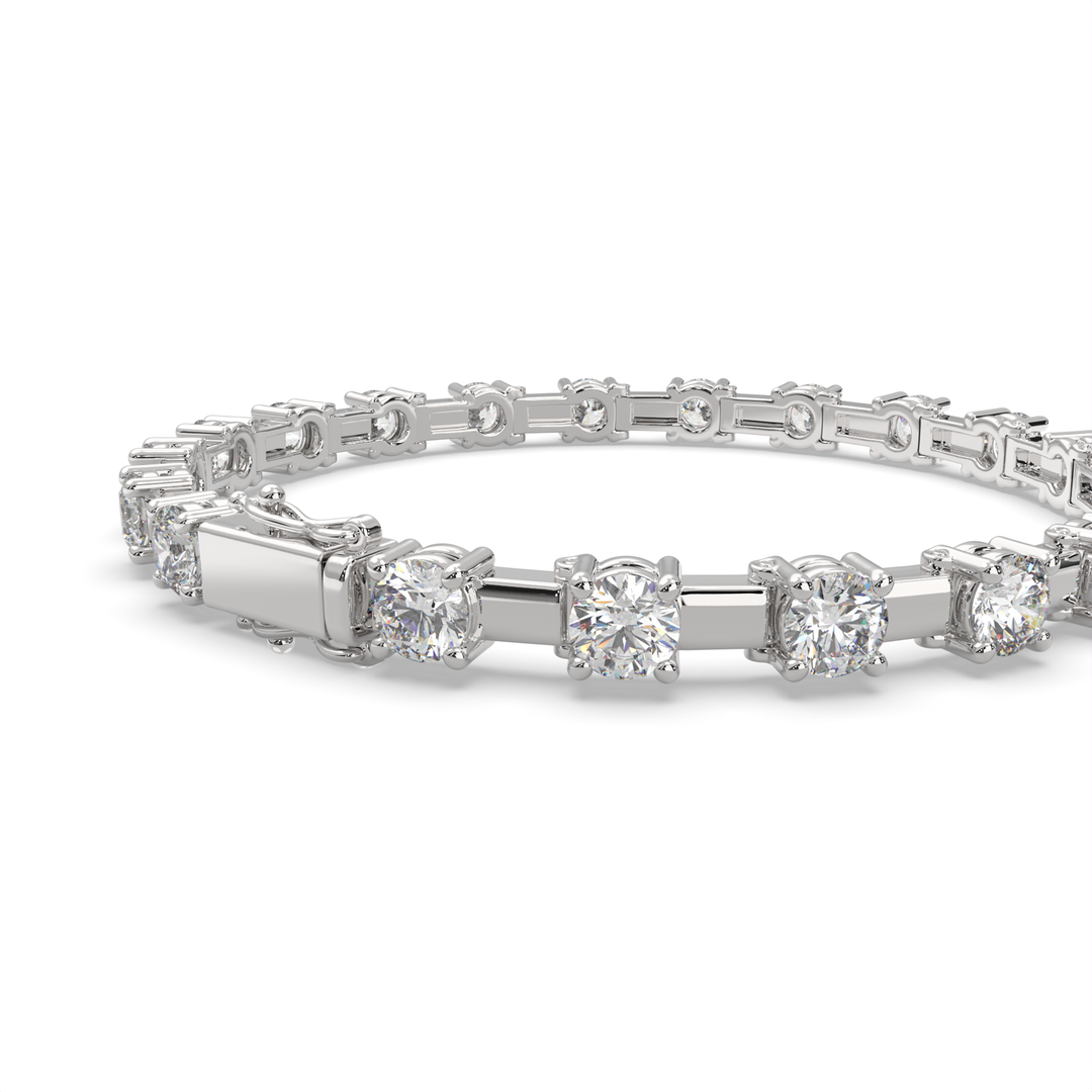 Florimel Round Cut Diamond Tennis Bracelet Prong Set (8 ctw) - Nivetta