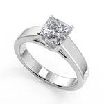 Load image into Gallery viewer, Gabrielle 4 Prong Solitaire Princess Cut Diamond Engagement Ring - Nivetta
