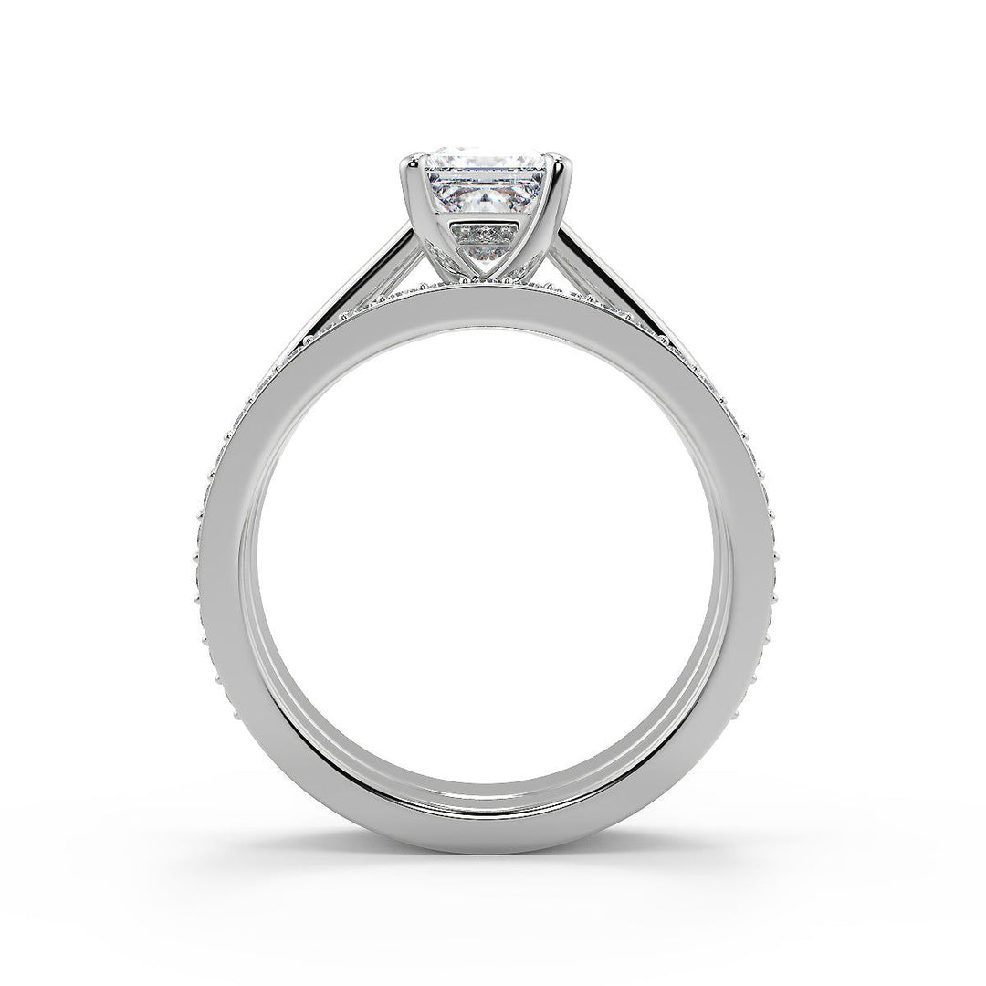 Gabrielle 4 Prong Solitaire Princess Cut Diamond Engagement Ring - Nivetta