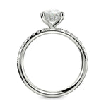 Load image into Gallery viewer, Gabrielle Cushion Cut Pave Hidden Halo 4 Prong Claw Set Engagement Ring Setting - Nivetta
