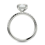 Load image into Gallery viewer, Gabrielle Emerald Cut Pave Hidden Halo 4 Prong Claw Set Engagement Ring Setting - Nivetta
