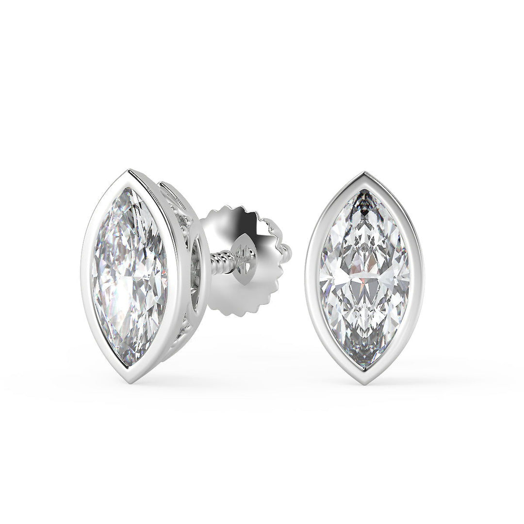 Gabrielle Marquise Cut Bezel Earrings - Nivetta