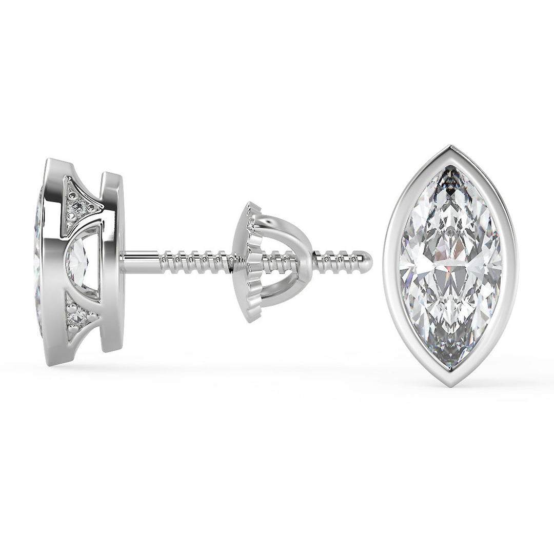 Gabrielle Marquise Cut Bezel Earrings - Nivetta