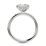 Load image into Gallery viewer, Gabrielle Princess Cut Pave Hidden Halo 4 Prong Claw Set Engagement Ring Setting - Nivetta
