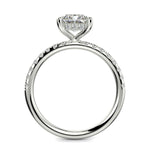 Load image into Gallery viewer, Gabrielle Radiant Cut Pave Hidden Halo 4 Prong Claw Set Engagement Ring Setting - Nivetta
