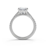 Load image into Gallery viewer, Gemma Classic 4 Prong Pave Princess Cut Diamond Engagement Ring - Nivetta
