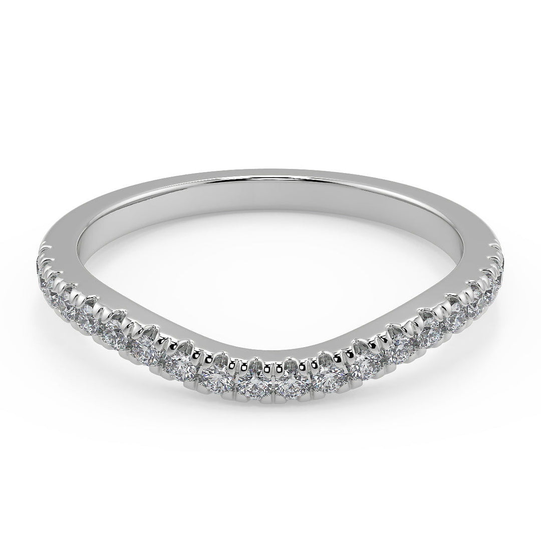 Gemma Classic 4 Prong Pave Princess Cut Diamond Engagement Ring - Nivetta