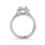 Load image into Gallery viewer, Gillian Halo Pave Round Cut Diamond Engagement Ring - Nivetta

