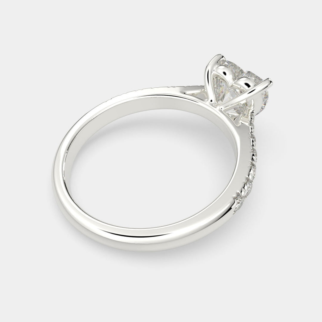 Ginevra Heart Cut Tapered Engagement Ring Setting - Nivetta