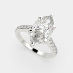 Load image into Gallery viewer, Ginevra Marquise Cut Tapered Engagement Ring Setting - Nivetta
