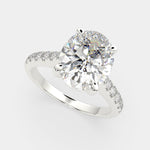 Load image into Gallery viewer, Ginevra Oval Cut Tapered Engagement Ring Setting - Nivetta
