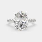 Load image into Gallery viewer, Ginevra Oval Cut Tapered Engagement Ring Setting - Nivetta
