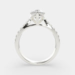 Load image into Gallery viewer, Ginevra Pear Cut Tapered Engagement Ring Setting - Nivetta
