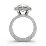 Load image into Gallery viewer, Greta Split Shank Pave Halo Cushion Cut Diamond Engagement Ring - Nivetta
