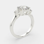 Load image into Gallery viewer, Hana Cushion Cut 3 Stone Engagement Ring Setting - Nivetta
