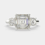 Load image into Gallery viewer, Hana Emerald Cut 3 Stone Engagement Ring Setting - Nivetta
