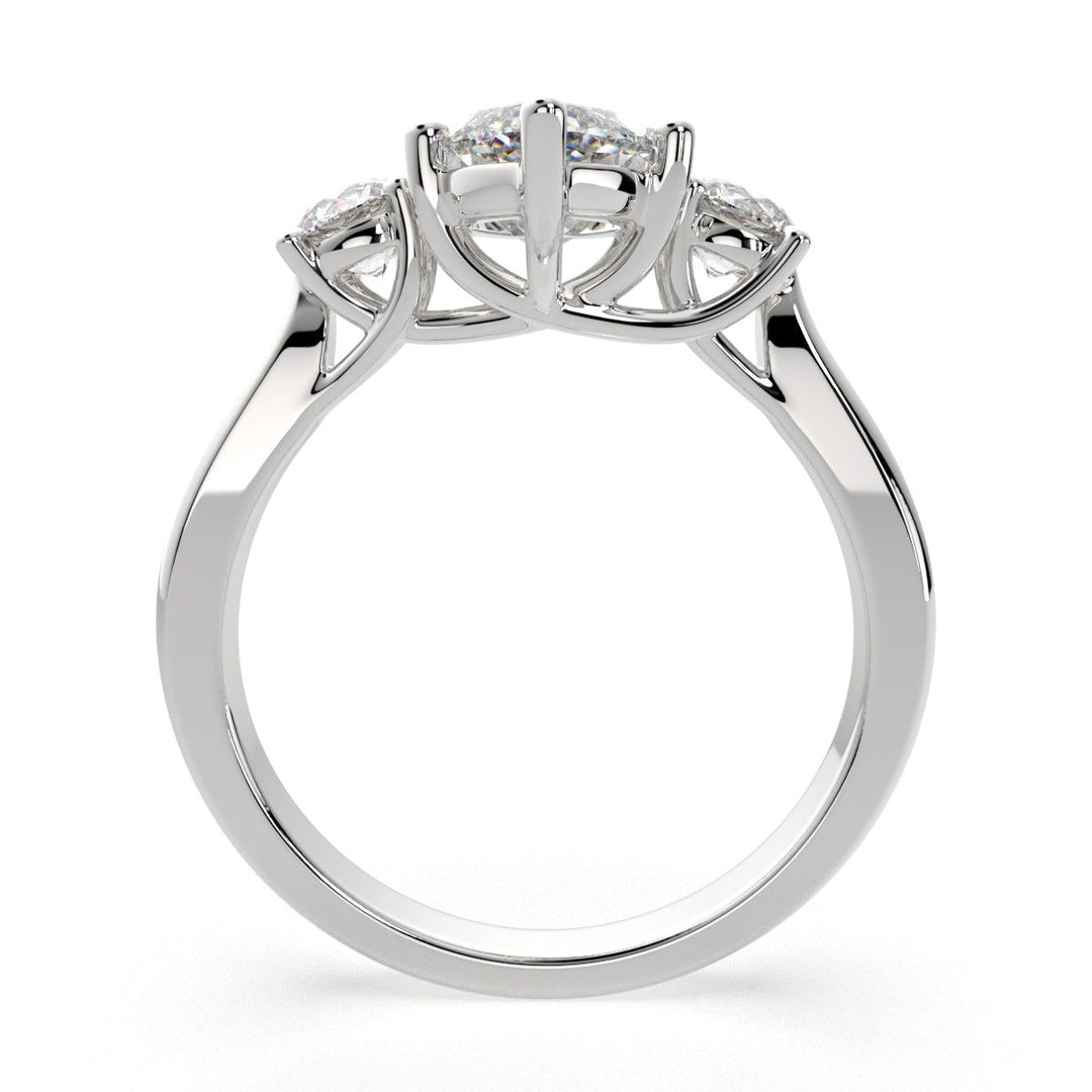 Hana Marquise Cut 3 Stone Engagement Ring Setting - Nivetta