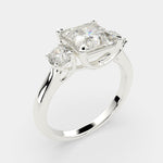 Load image into Gallery viewer, Hana Princess Cut 3 Stone Engagement Ring Setting - Nivetta
