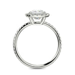 Load image into Gallery viewer, Hanna Cushion Cut Pave Halo 4 Prong Claw Set Engagement Ring Setting - Nivetta
