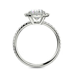 Load image into Gallery viewer, Hanna Oval Cut Pave Halo 4 Prong Claw Set Engagement Ring Setting - Nivetta
