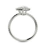 Load image into Gallery viewer, Hanna Pear Cut Pave Halo 4 Prong Claw Set Engagement Ring Setting - Nivetta
