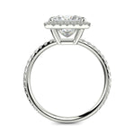 Load image into Gallery viewer, Hanna Princess Cut Pave Halo 4 Prong Claw Set Engagement Ring Setting - Nivetta
