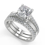 Load image into Gallery viewer, Hanna Promise Pave Cushion Cut Diamond Engagement Ring - Nivetta
