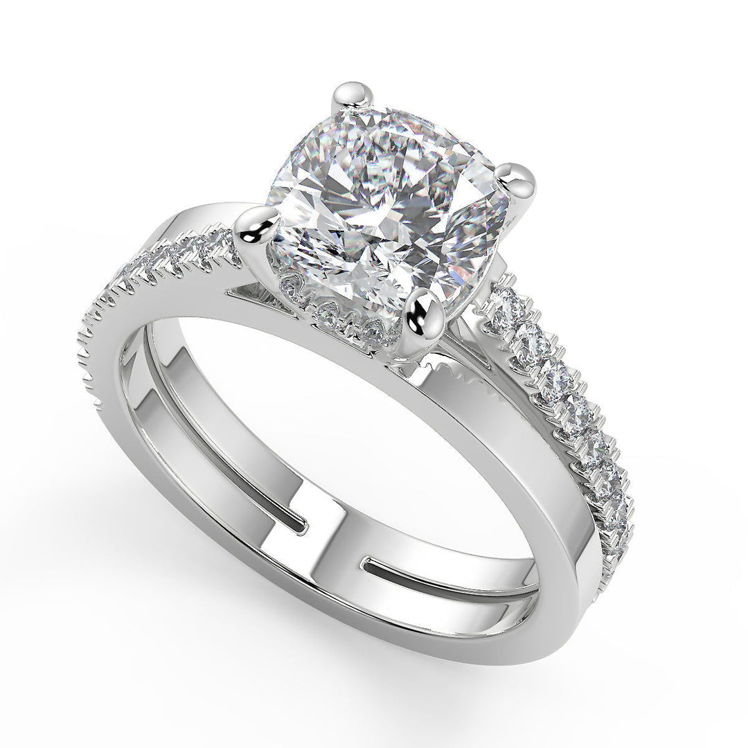 Hanna Promise Pave Cushion Cut Diamond Engagement Ring - Nivetta