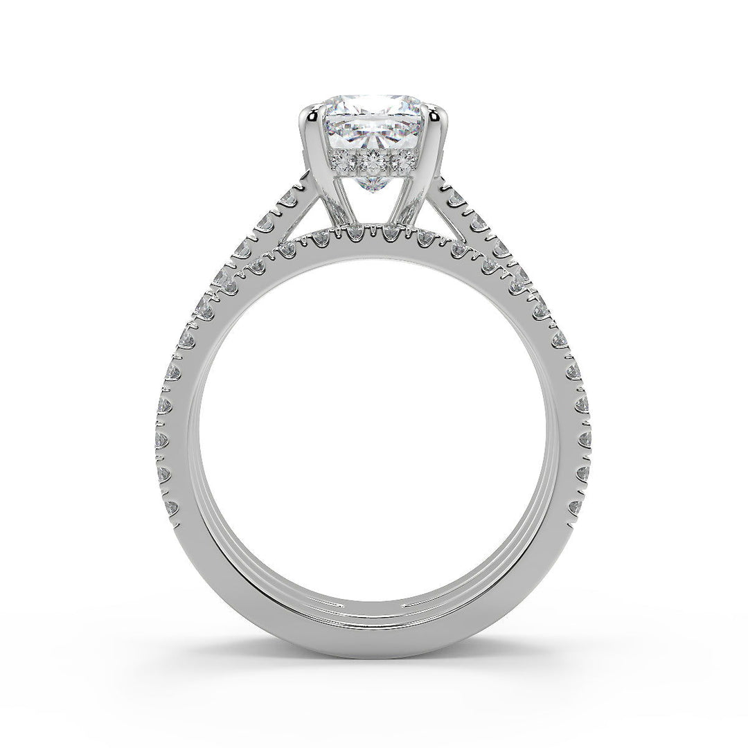 Hanna Promise Pave Cushion Cut Diamond Engagement Ring - Nivetta